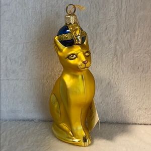Vintage Egyptian Cat Christmas Ornament